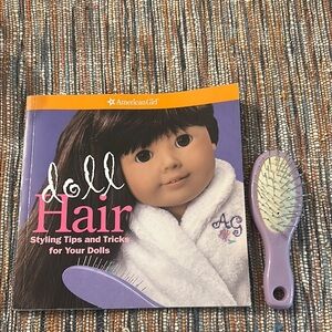 American Girl doll hair book and hairbrush